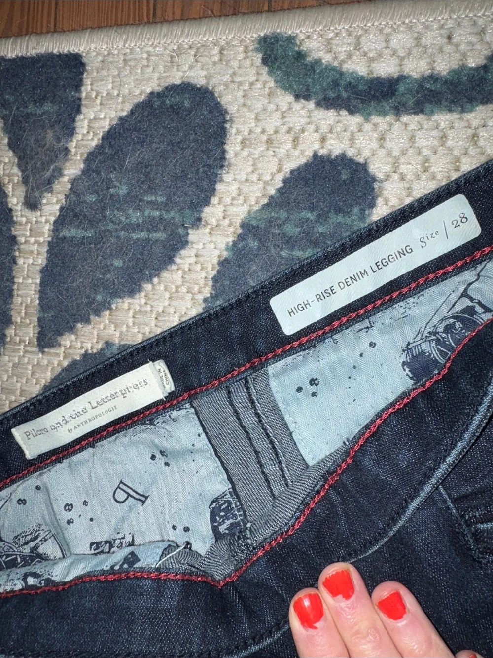 Pilcro and the Letterpress high-rise Legging  Jeans size 28